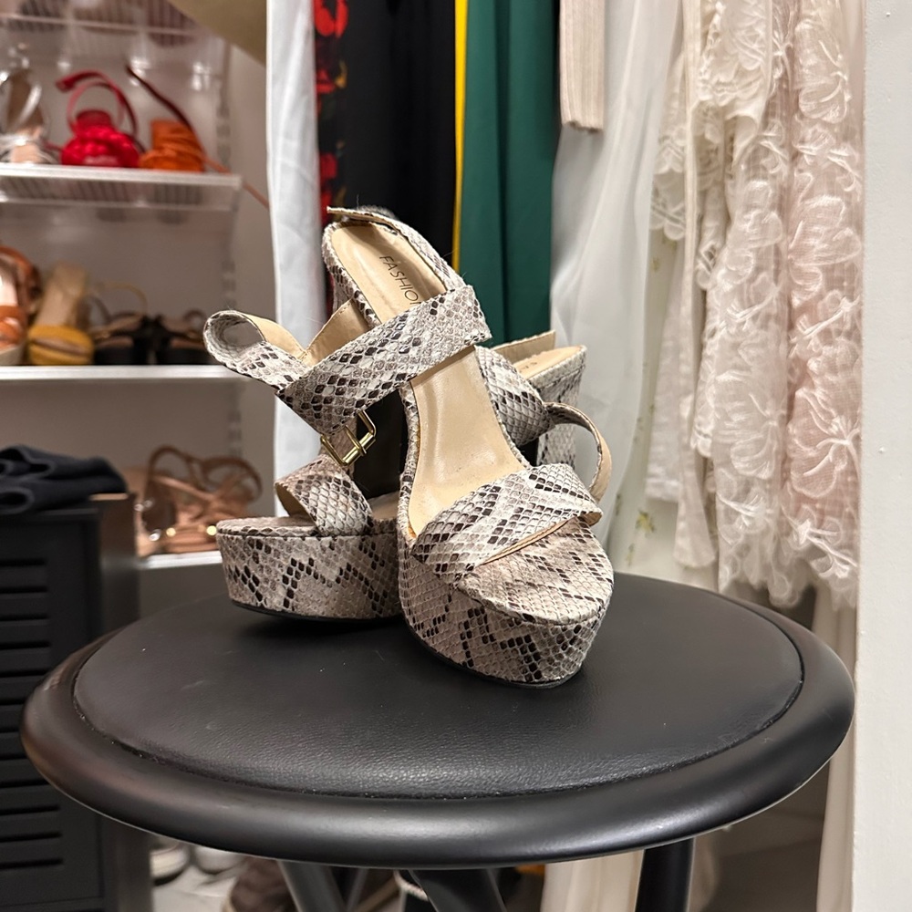 Snakeskin Pumps